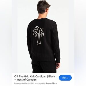 Banks Journal, black sweater with palm tree size small